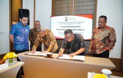 PT Ceria dan Polda Sultra Teken MoU Pengamanan PSN dan Obvitnas