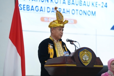 Wali Kota Beberkan Capaian Pembangunan  di Paripurna Dewan Dalam Rangka HUT Baubau